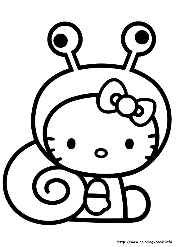 Hello kitty coloring picture