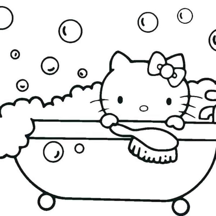 Cute hello kitty coloring pages pdf idea for girl