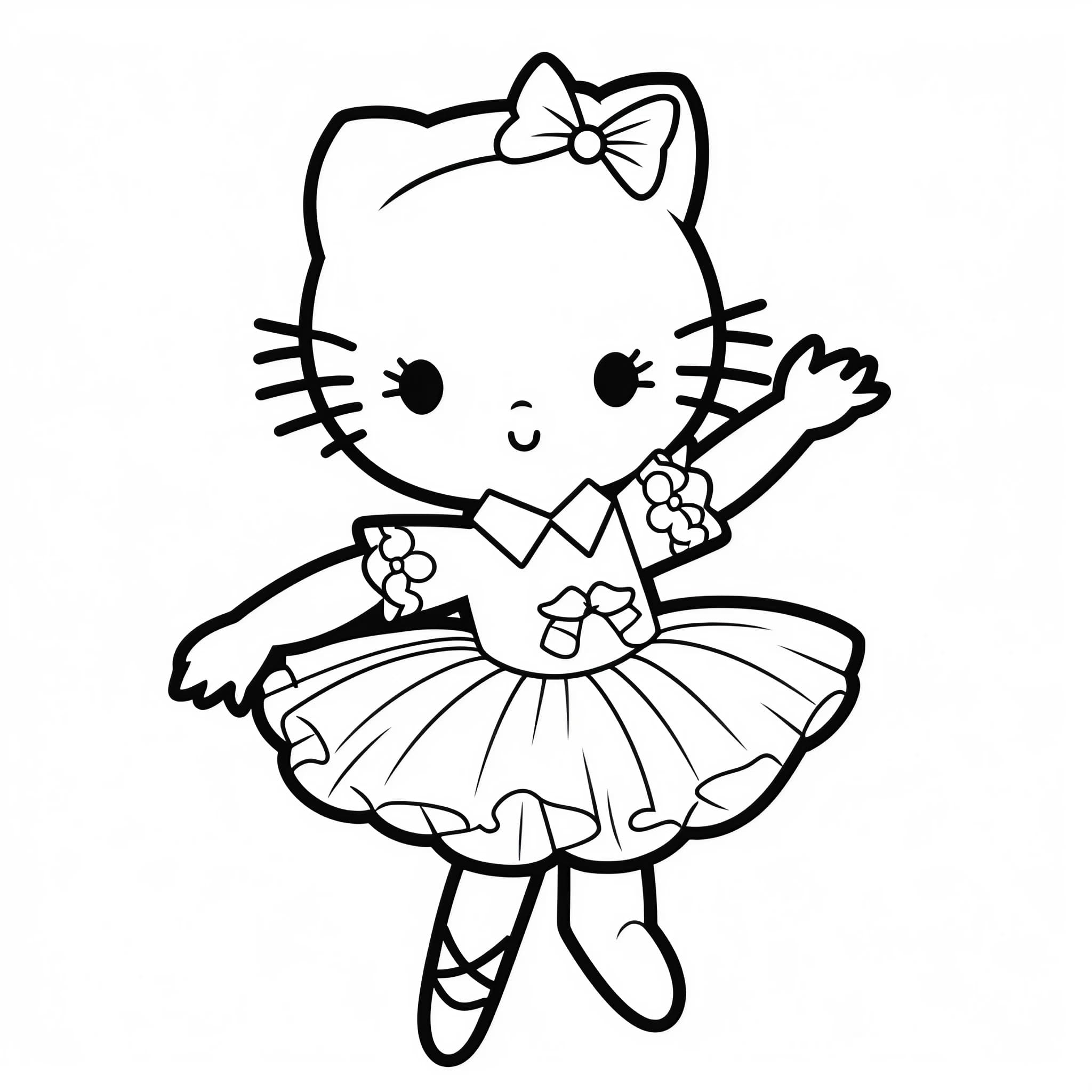 Hello kitty coloring pages for free printable