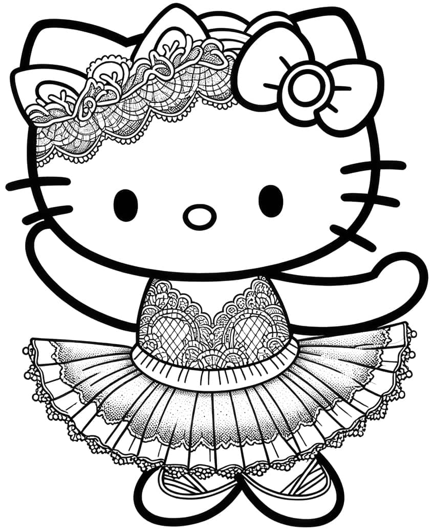 Hello kitty coloring pages