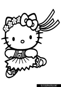 Hello kitty coloring pages