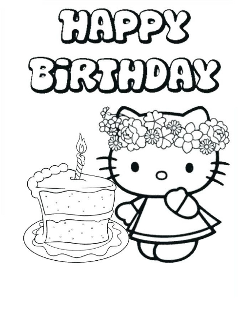 Hello kitty happy birthday coloring pages happy birthday coloring pages birthday coloring pages happy birthday printable