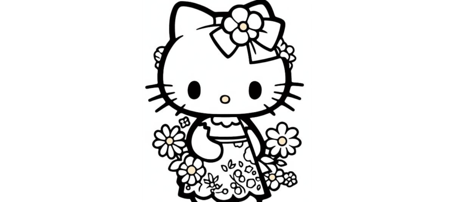 Hello kitty coloring pages