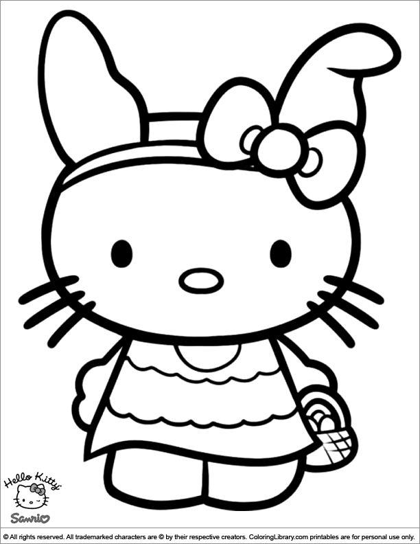 Hello kitty easter costumer coloring hello kitty colouring pages hello kitty coloring kitty coloring