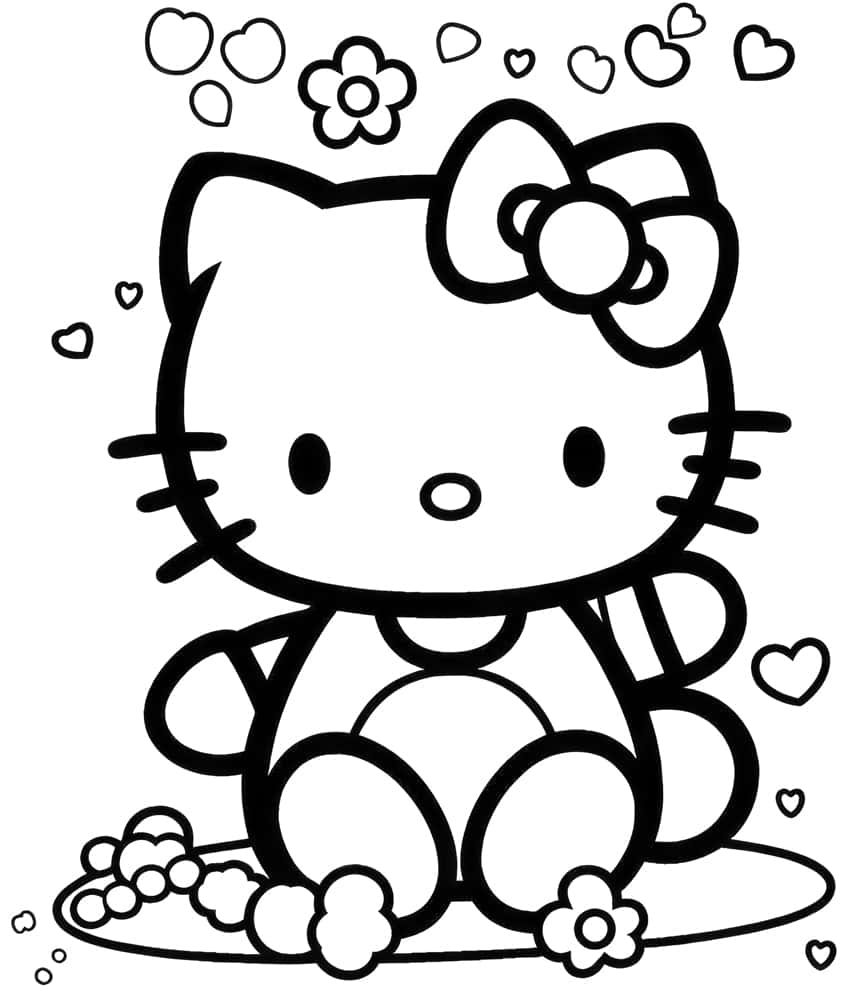 Hello kitty coloring pages