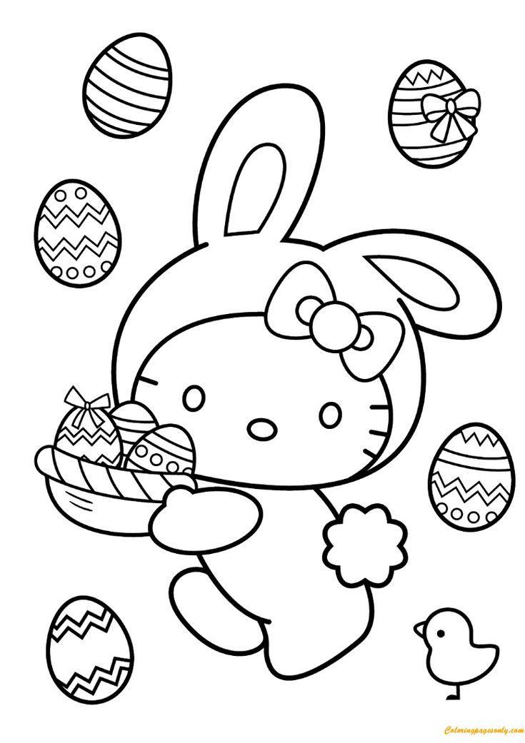 Hello kitty easter coloring pages to print hello kitty japanese ããããããã hepburn harâ bunny coloring pages hello kitty colouring pages easter coloring pages