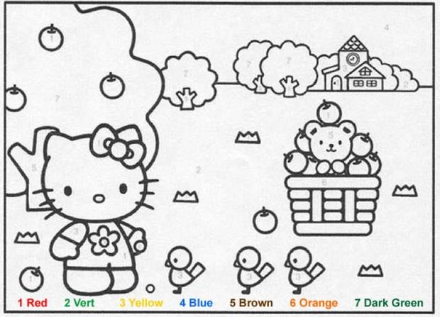 Hellokitty coloring pages