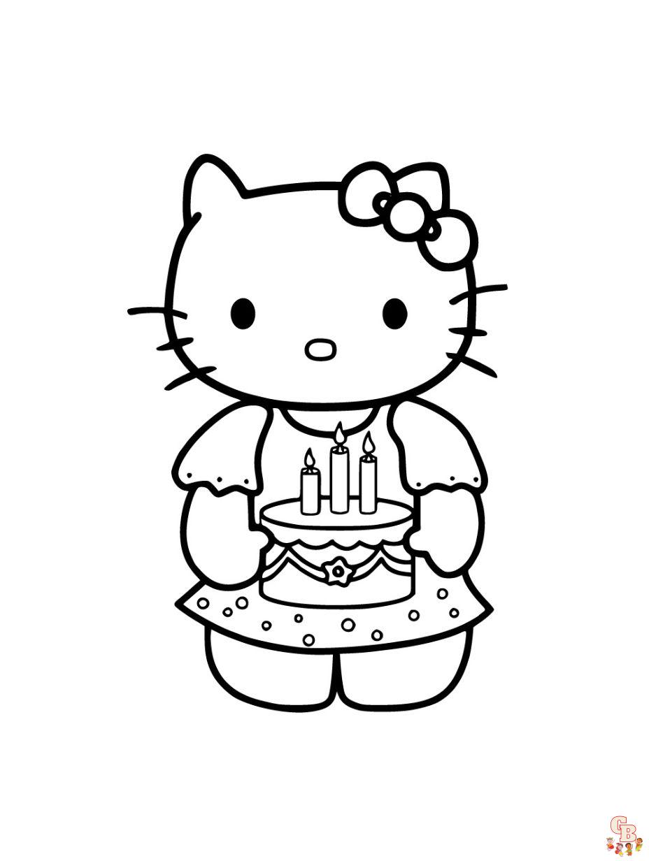 Hello kitty coloring pages