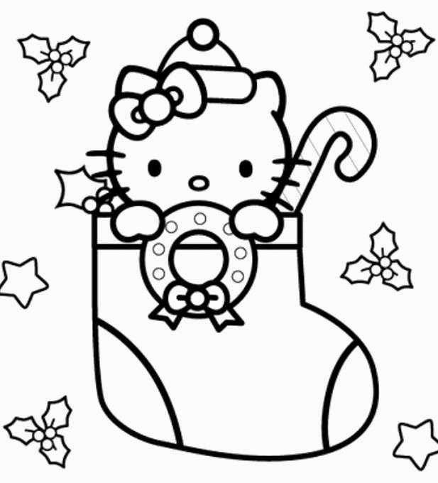 Chirstmas stocking coloring pages pdf collection