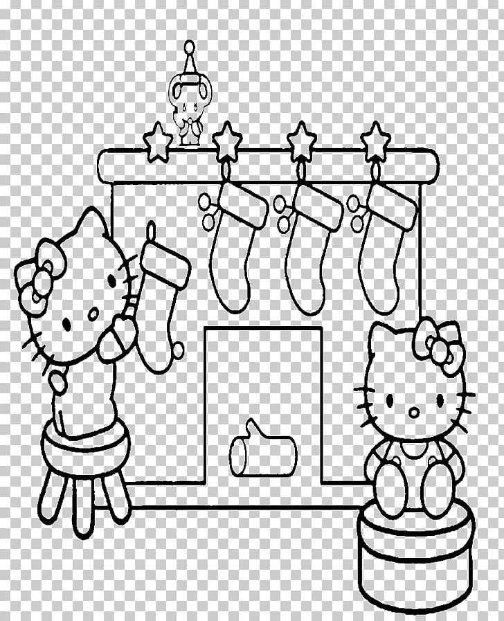 Coloring book hello kitty christmas child drawing png clipart area ausmalbild black and white bob the