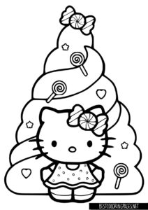 Hello kitty coloring pages