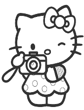Christmas hello kitty coloring picture