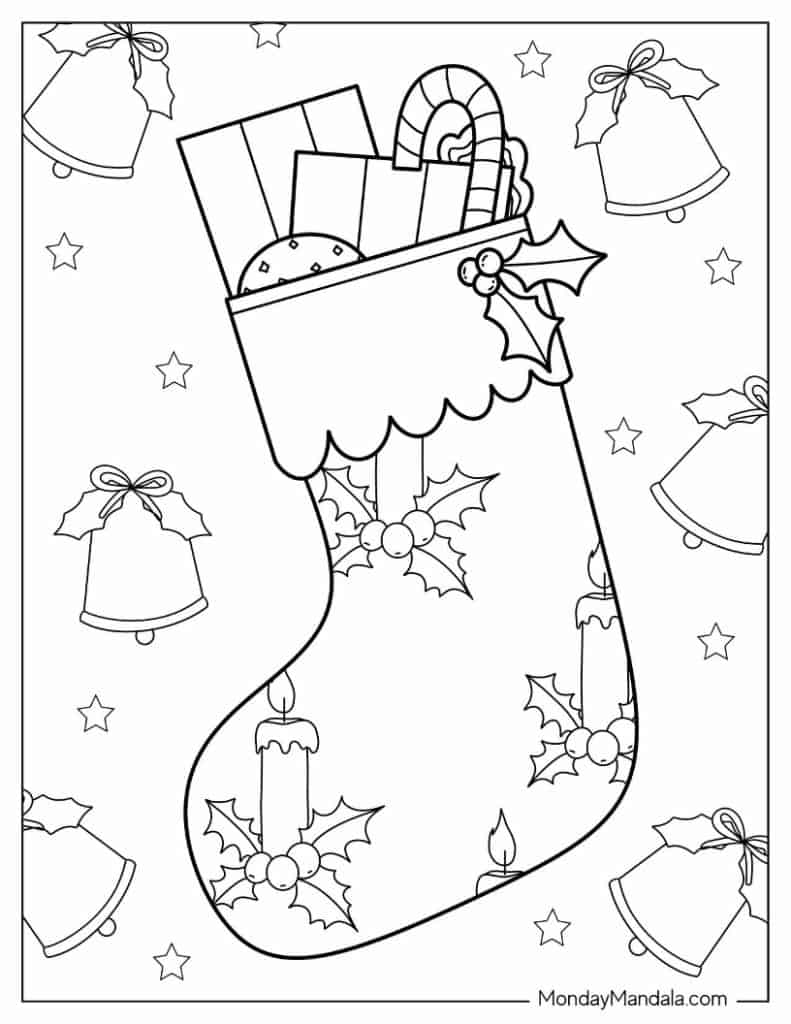 Christmas coloring pages free pdf printables