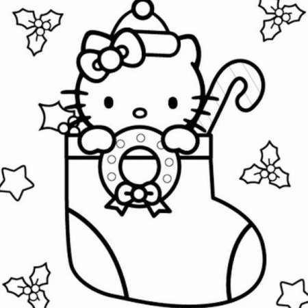 Hello kitty christmas stocking coloring sheet hello kitty colouring pages hello kitty coloring kitty coloring