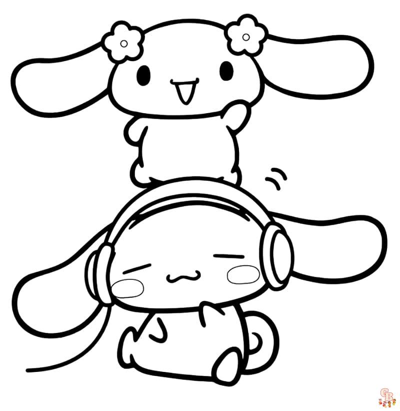 Cinnamoroll coloring pages printable and free