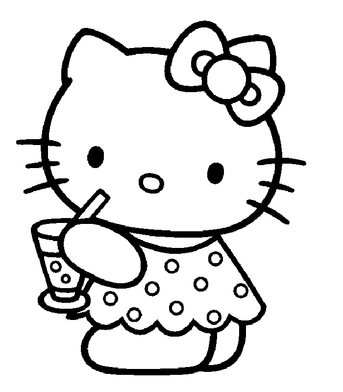 Hello kitty coloring pages for kids