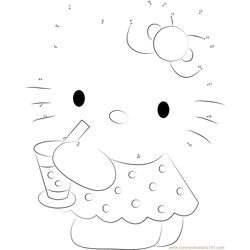 Cute hello kitty dot to dot printable worksheet hello kitty kitty cute