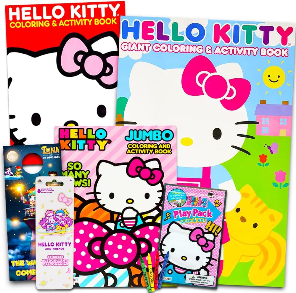 Hello kitty coloring activity book super set