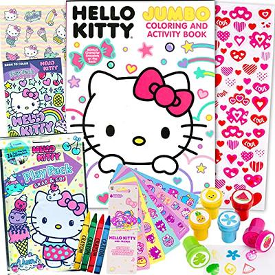 Hello kitty coloring acitivty book set for kids girls