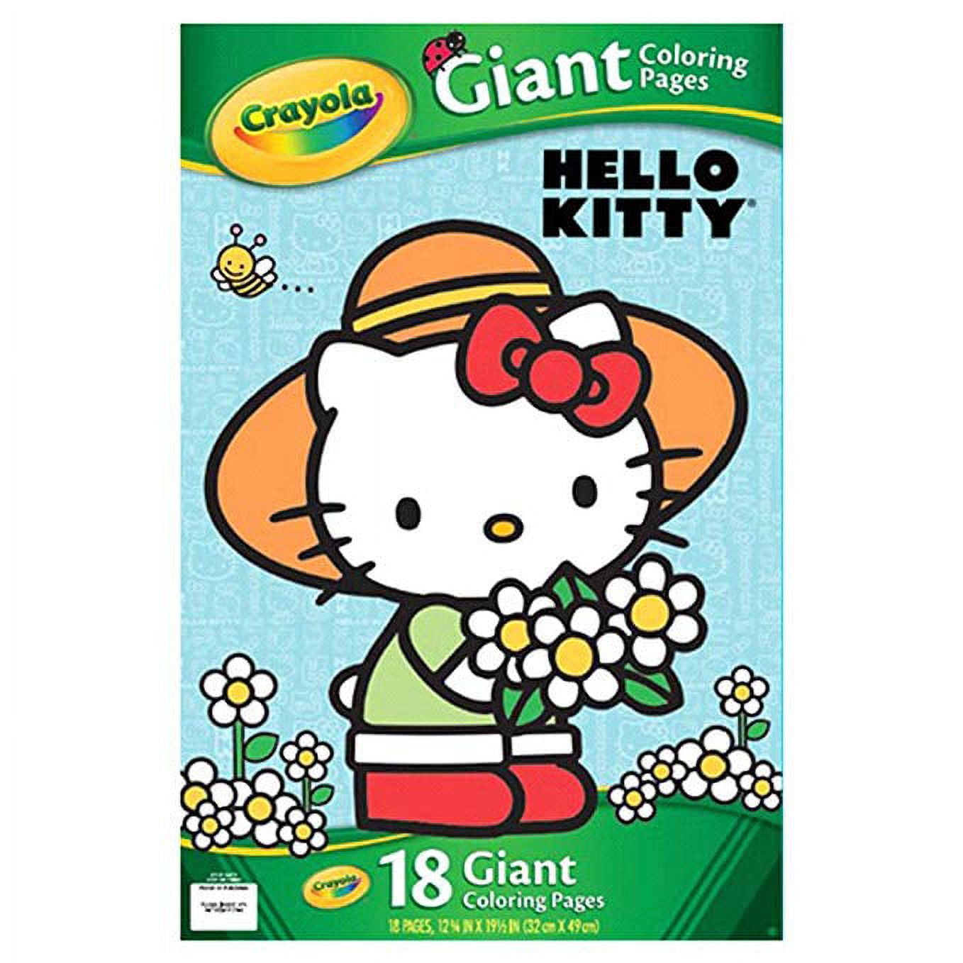 Crayola giant coloring pages featuring hello kitty count