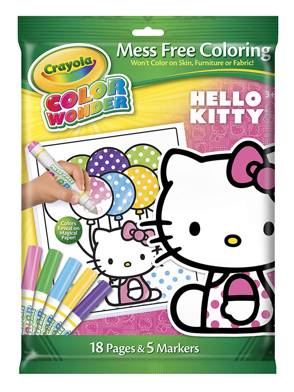 Crayola crayon wonder hello kitty page coloring pad and count marker toys games