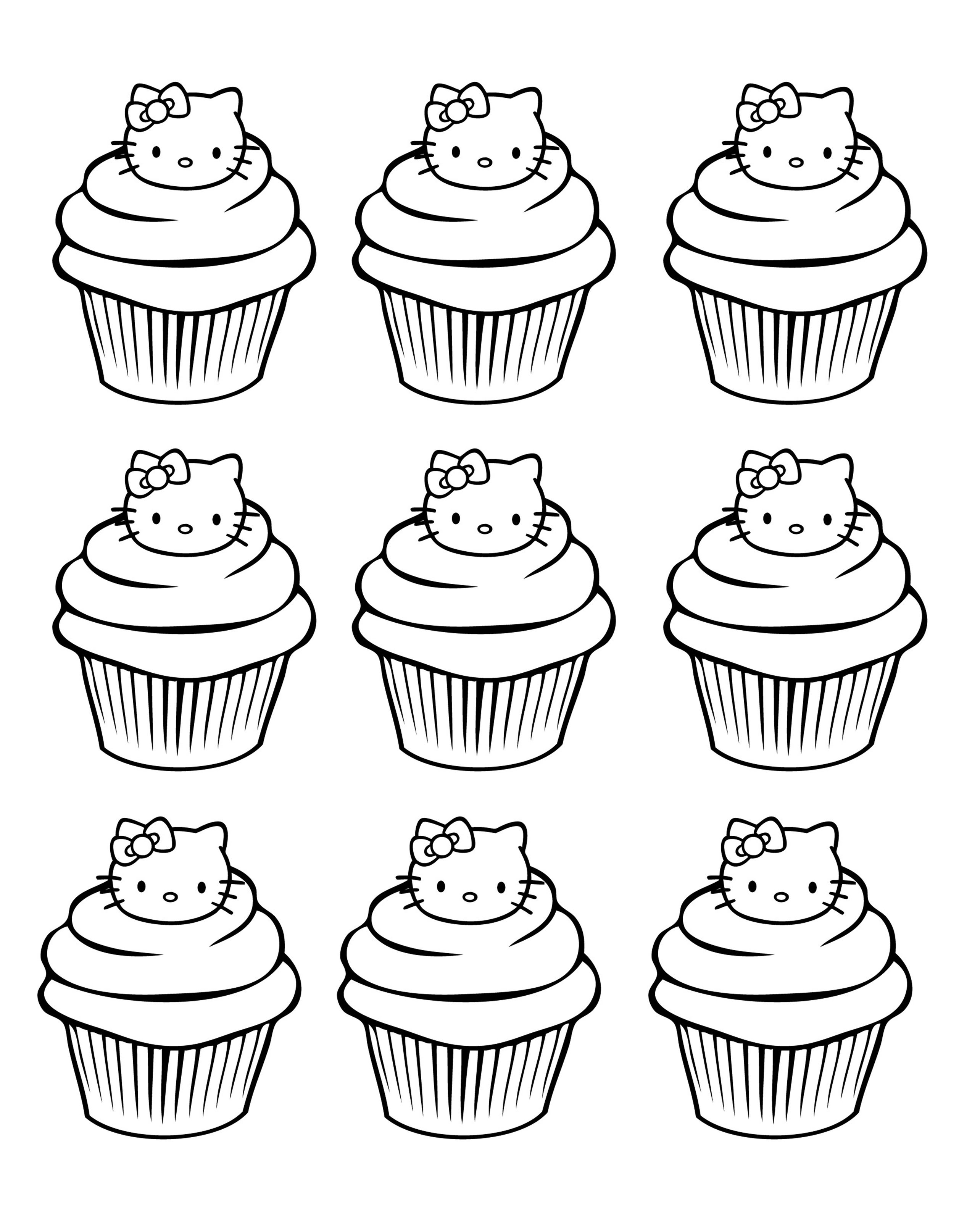 Hello kitty coloring pages for kids