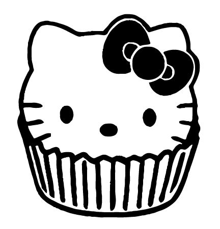 Hello kitty cupcake hello kitty coloring kitty coloring hello kitty colouring pages