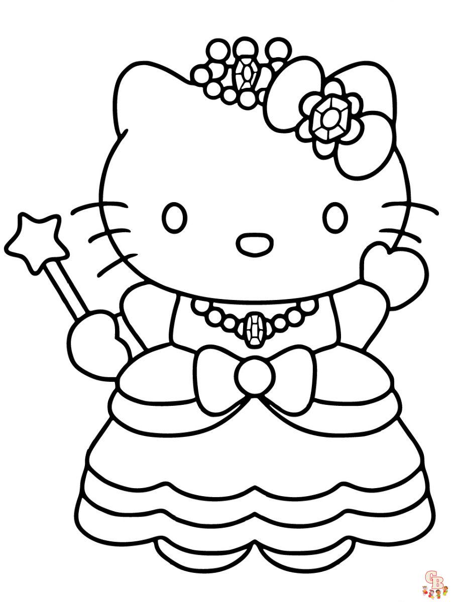 Hello kitty coloring pages