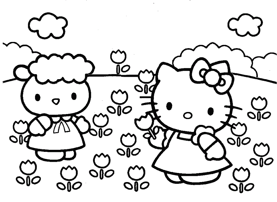 Hello kitty coloring pages hello kitty planting flowers coloring pages coloring hello kitty colouring pages hello kitty coloring hello kitty printables