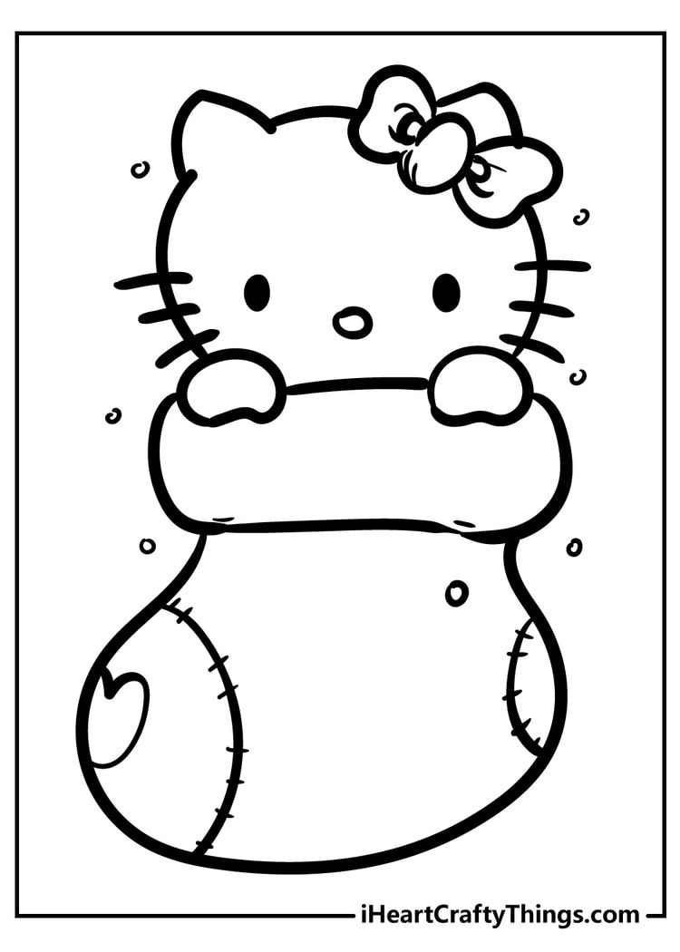 Hello kitty coloring pages free printables