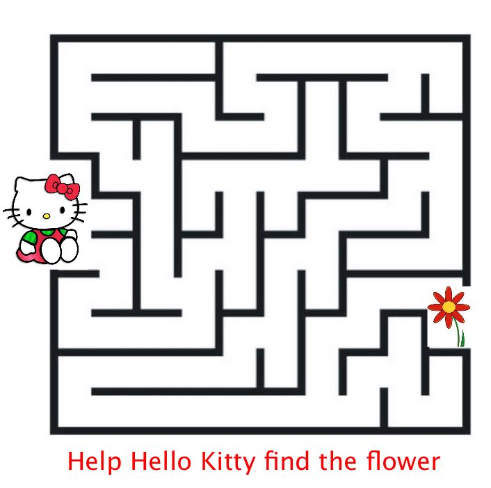 Hello kitty games maze boyama kitabä bebek odasä sanat labirentler