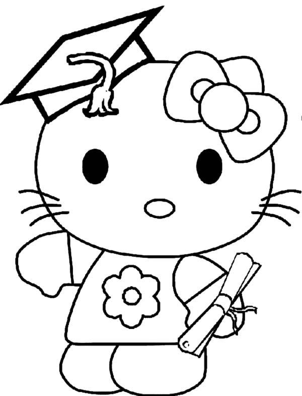 Graduation hello kitty graduation day coloring pages kitty coloring hello kitty coloring hello kitty