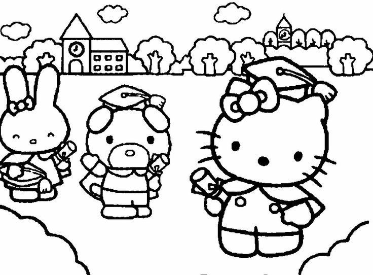 Graduation hello kitty colouring pages hello kitty coloring kitty coloring