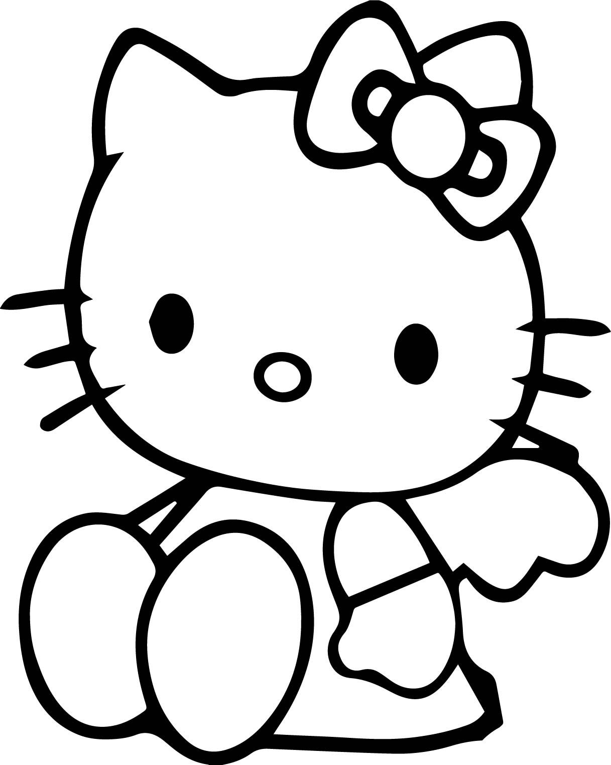 Nice sitdown hello kitty coloring page hello kitty coloring kitty coloring hello kitty colouring pages