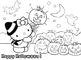 Hello kitty coloring hello kitty halloween