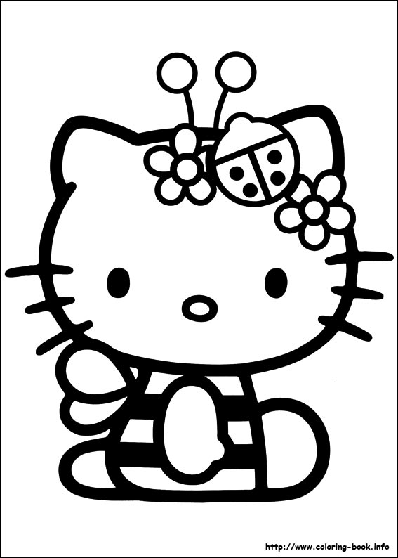 Hello kitty coloring picture