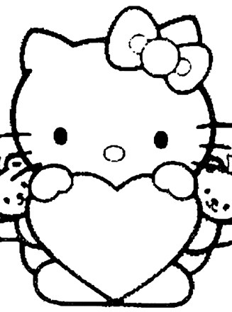 Hello kitty coloring page