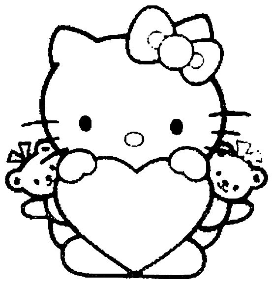 Pictures of hearts heart images symbol of love hello kitty colouring pages hello kitty coloring kitty coloring