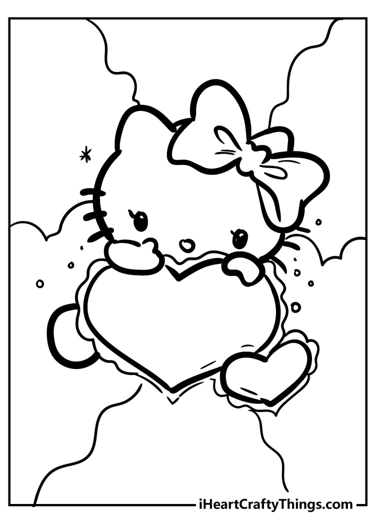 Hello kitty coloring pages free printables