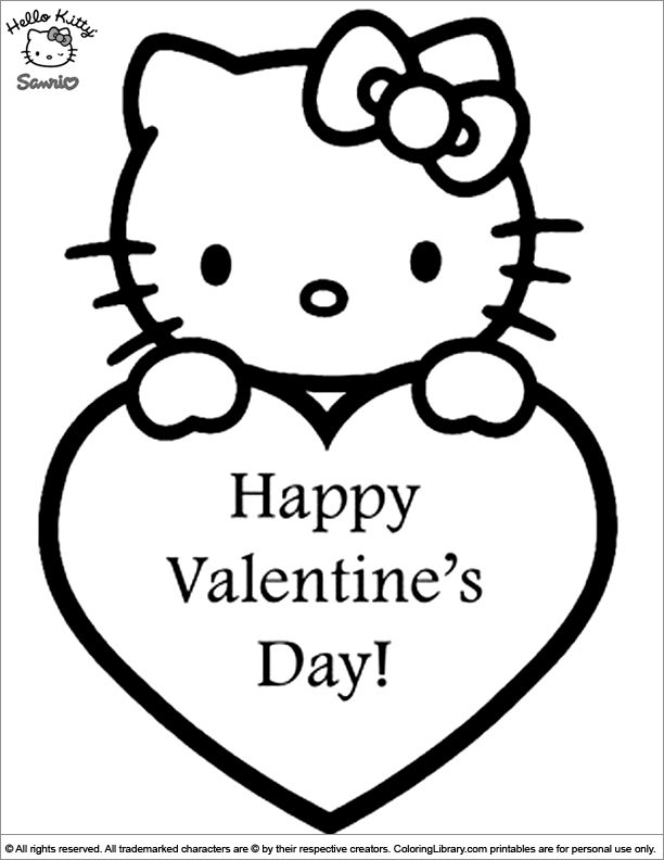 Hello kitty coloring page hello kitty colouring pages valentines day coloring page hello kitty coloring
