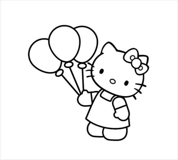 Hello kitty coloring page