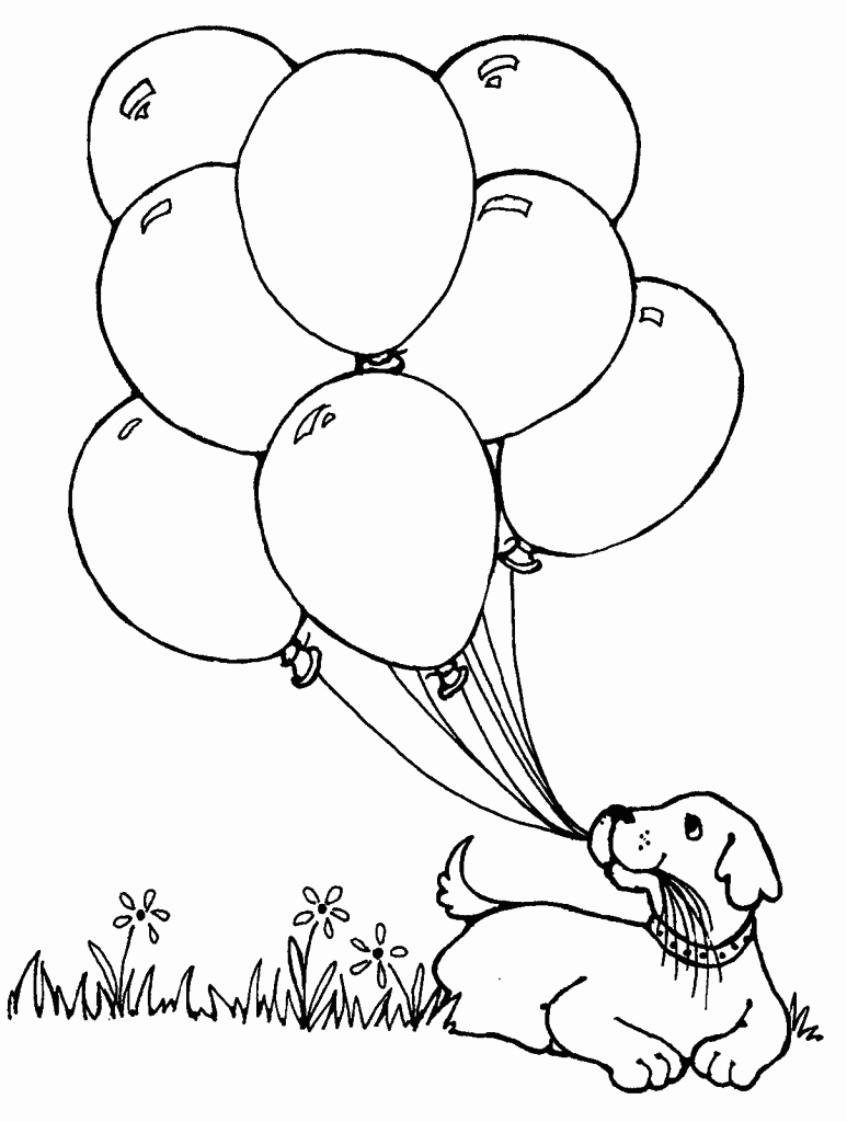 Balloon coloring pages