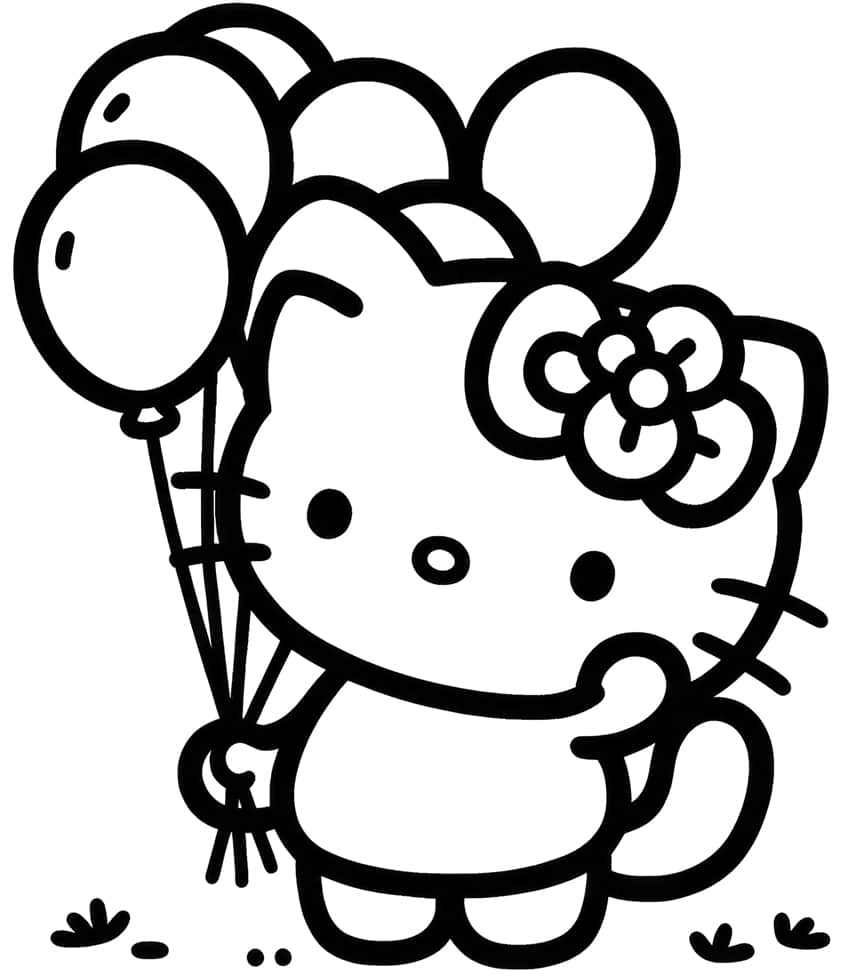 Hello kitty coloring pages