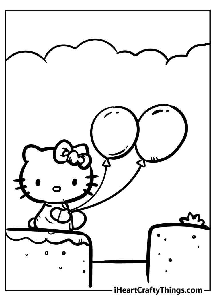 Hello kitty coloring pages free printables