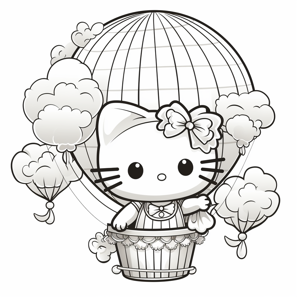 Free printable hello kitty coloring pages