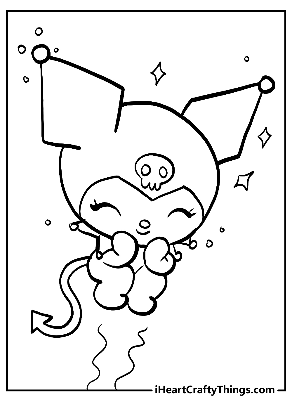 Printable kuromi coloring pages updated