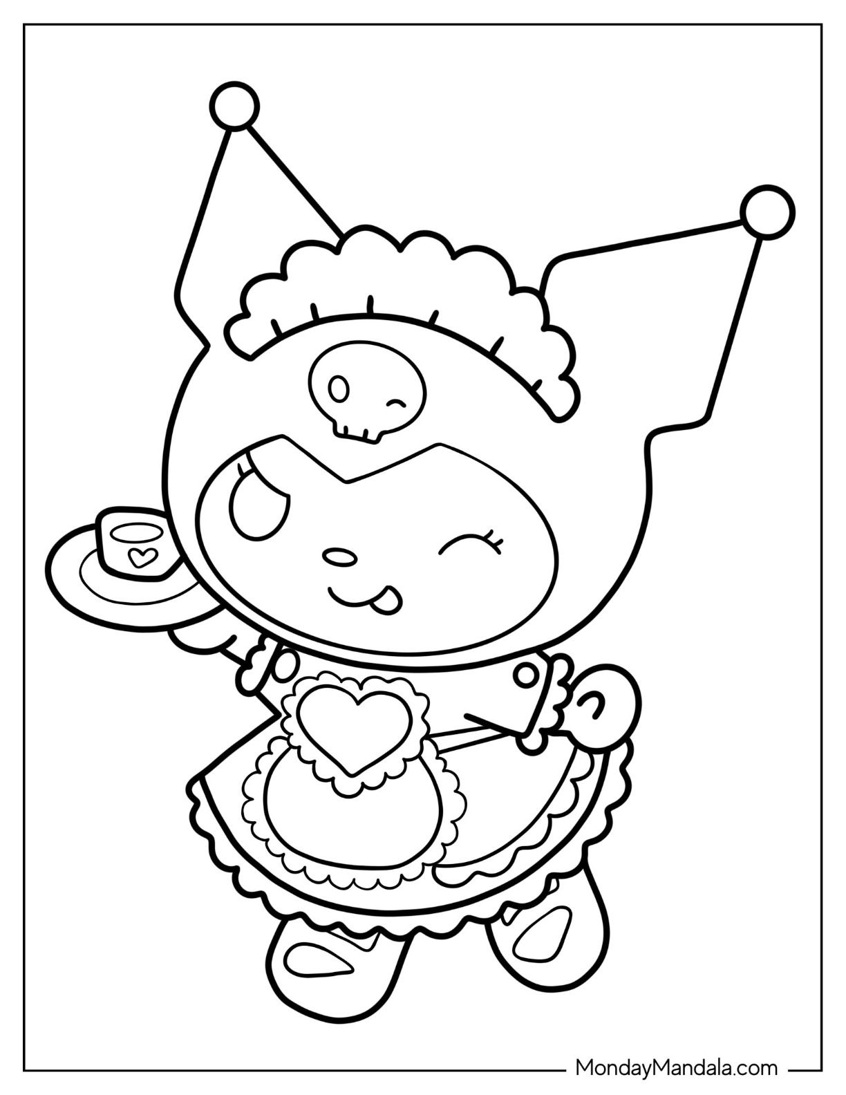 Kuromi coloring pages free pdf printables hello kitty colouring pages kitty coloring hello kitty coloring