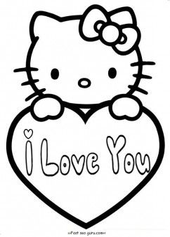 Free printable hello kitty valentines day coloring pages for kidsfree print out online acâ hello kitty colouring pages hello kitty coloring kitty coloring