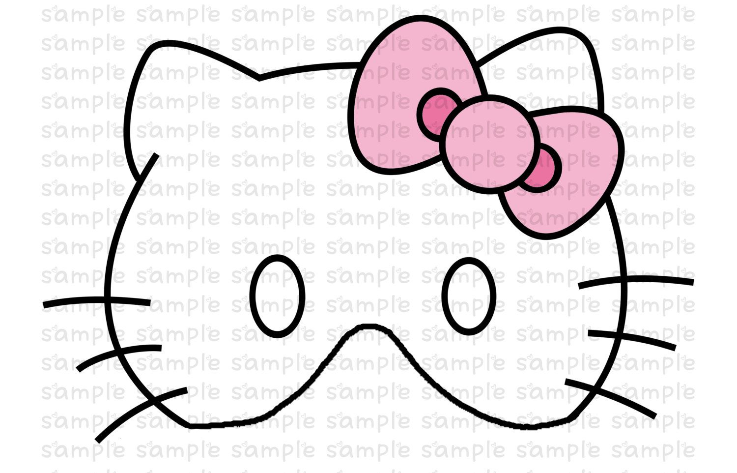 Hello kitty inspired printable masks instant by danilykewoah hello kitty birthday party hello kitty party hello kitty birthday