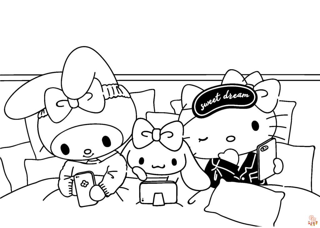 Enjoy colorful fun with sanrio coloring pages